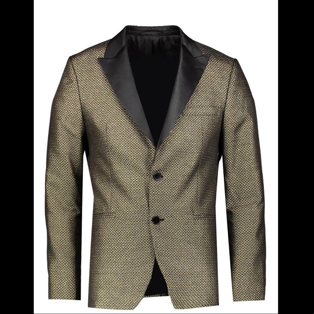 Metallic jacquard blazer